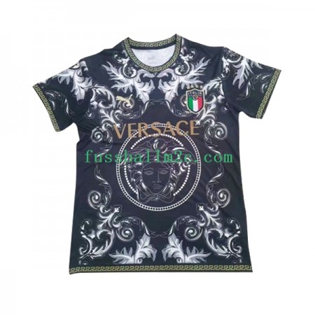 Fußballtrikots Italien Versace Schwarz 2023-2024